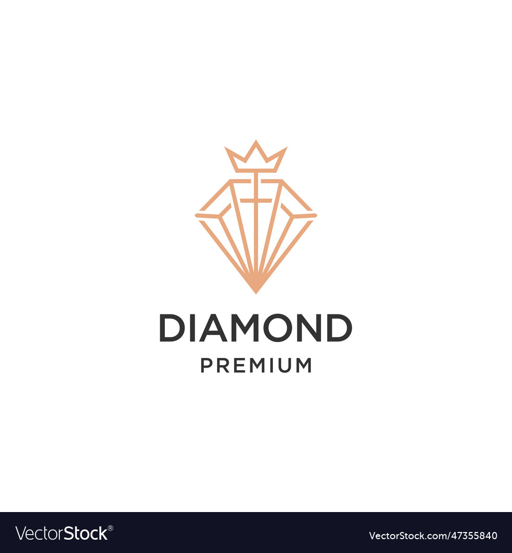 Diamond king logo Royalty Free Vector Image - VectorStock