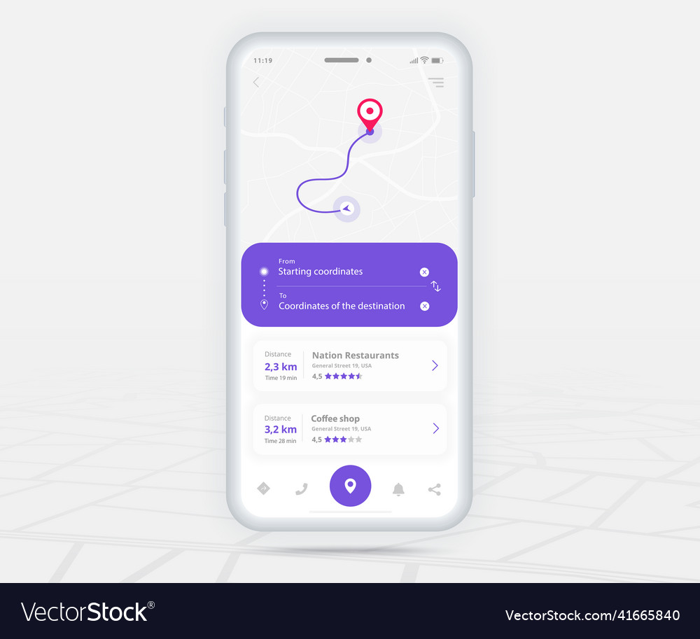 GPS Navigation App UI Concept
