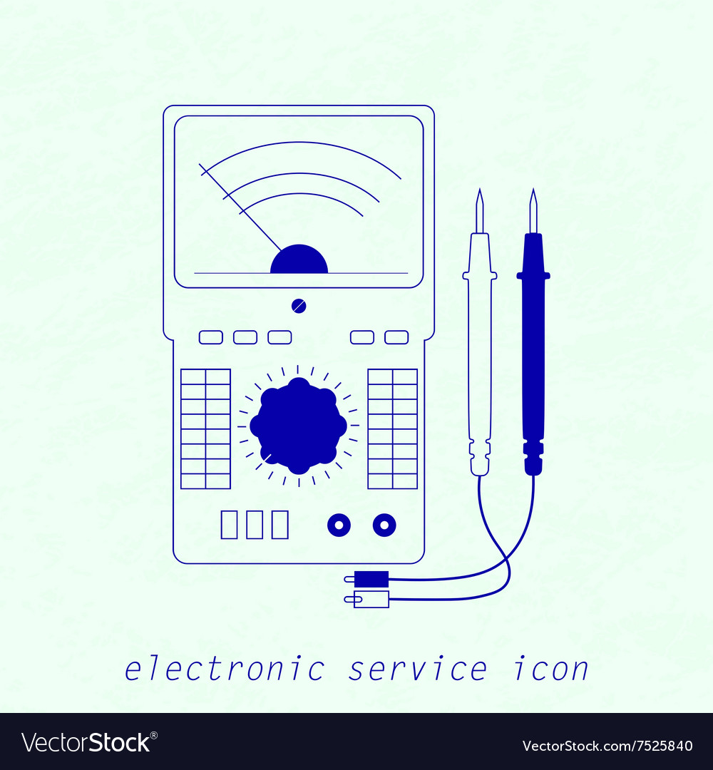 Icon of electrical measuring instrument Royalty Free Vector