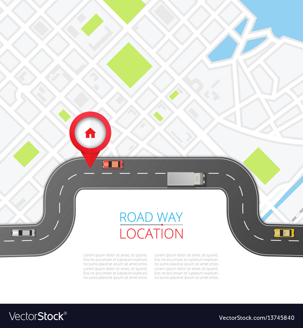 Pin Navigation Map Concept
