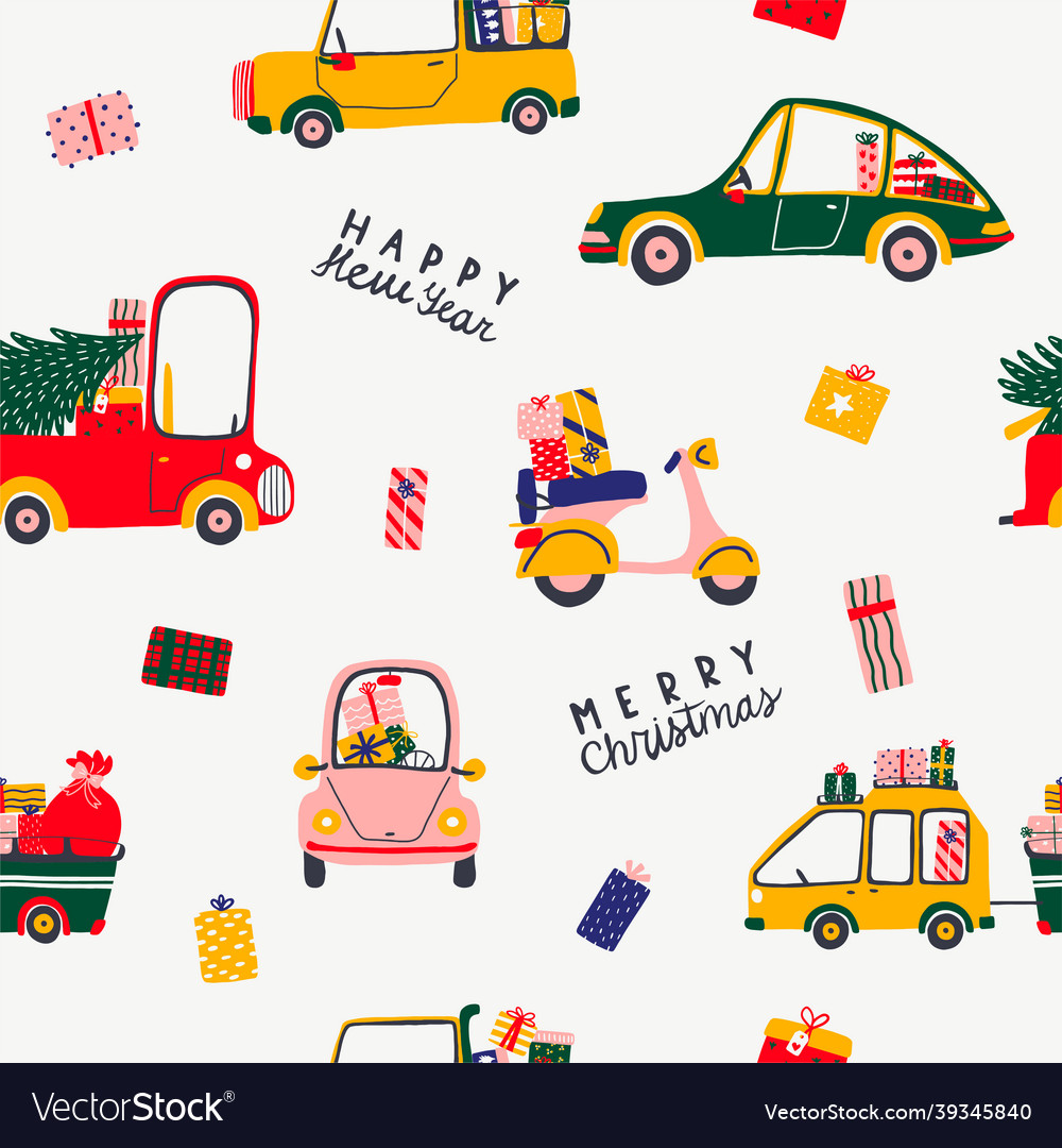 Retro Christmas & New Year Pattern