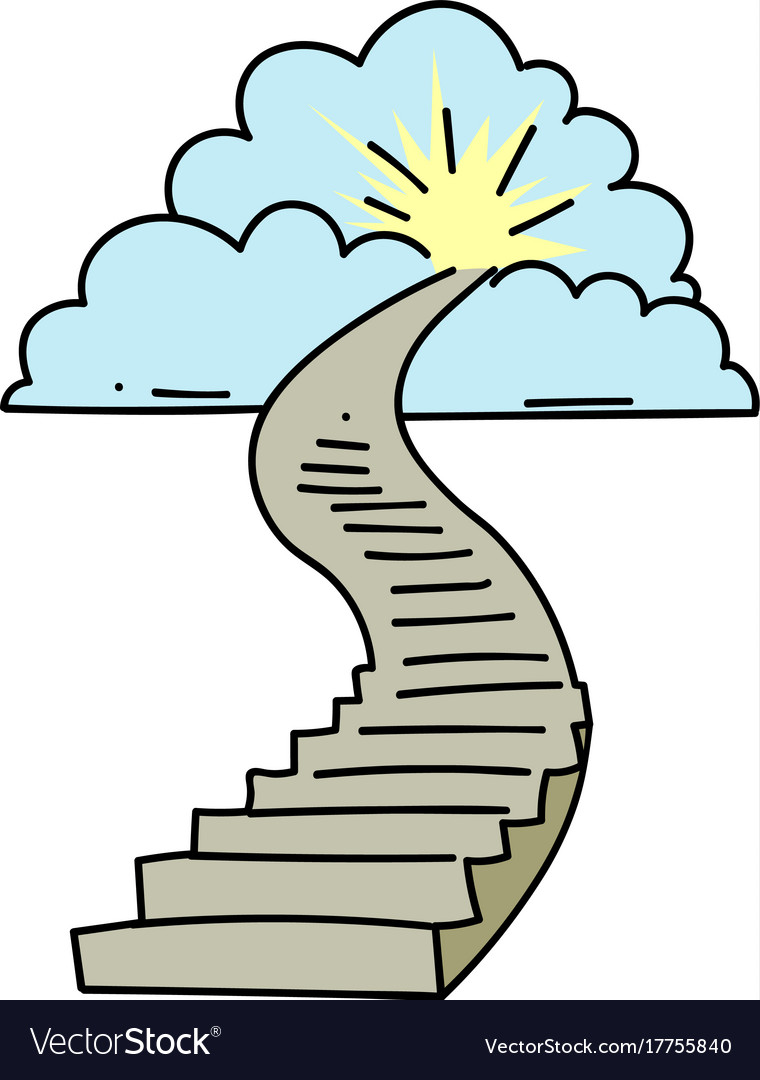 Stairway to heaven Royalty Free Vector Image VectorStock