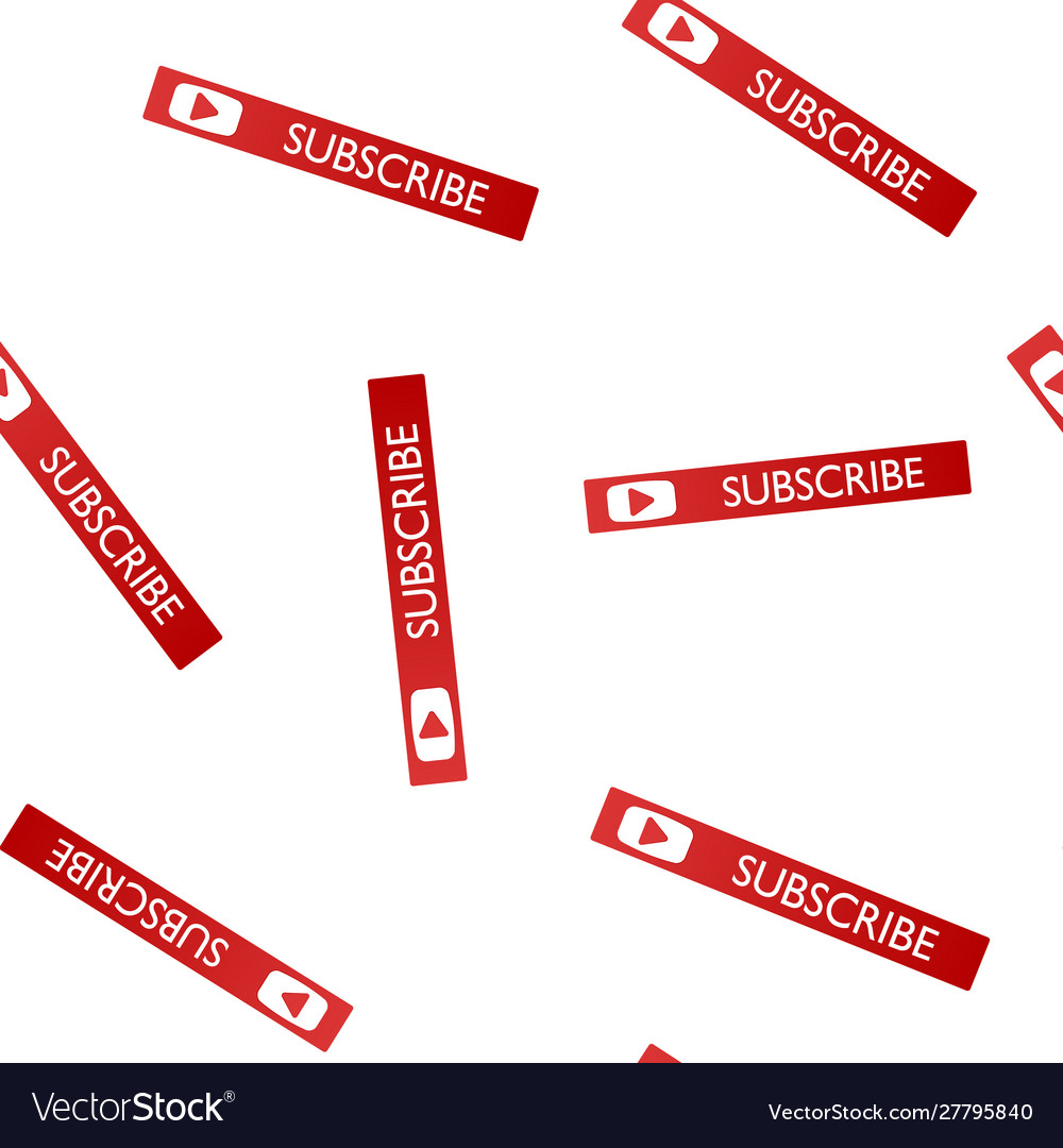 Subscribe button icon on red color