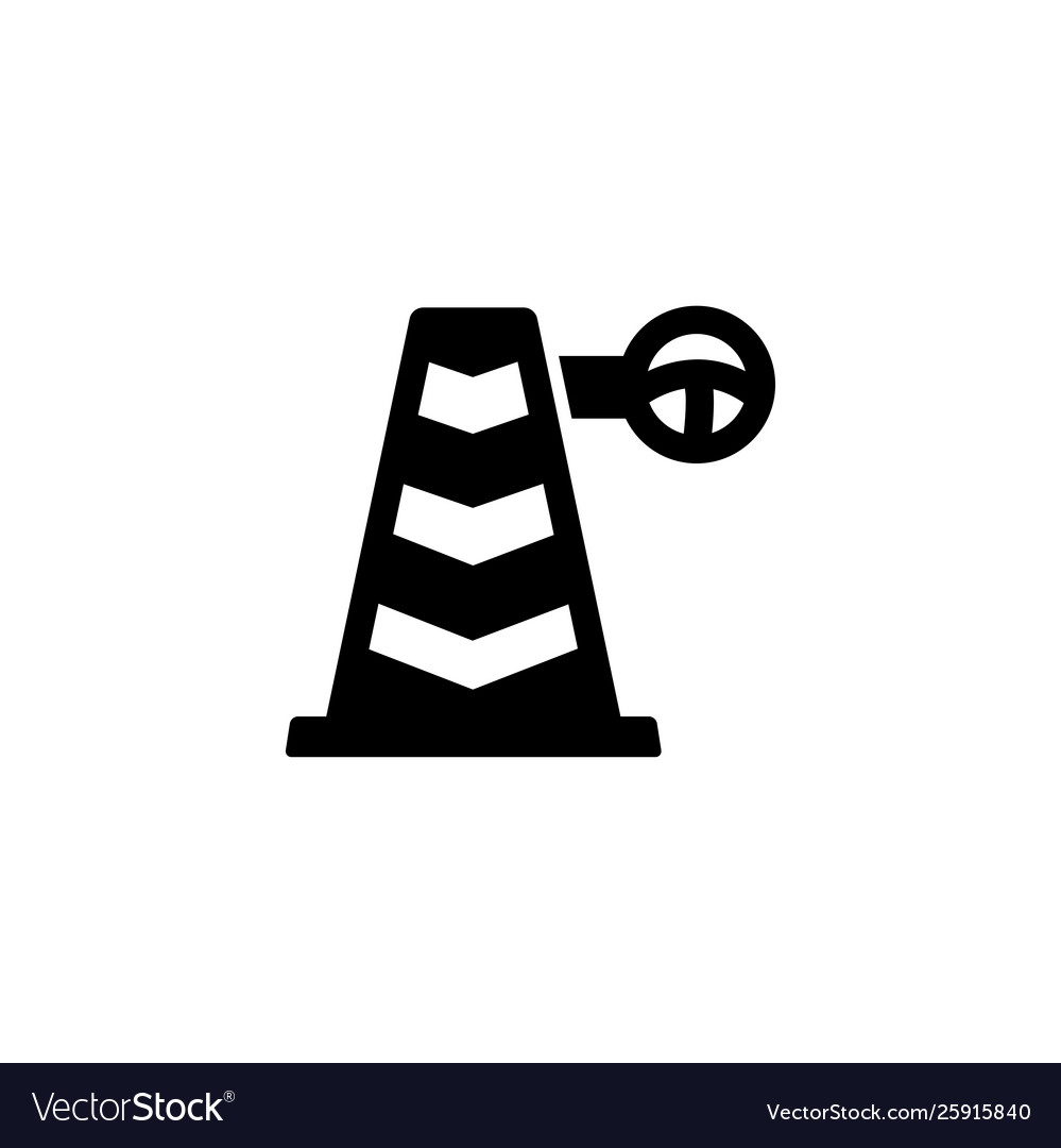 Traffic cone icon in flat style for apps ui Vector Image Traffic cone icon in flat style for apps ui