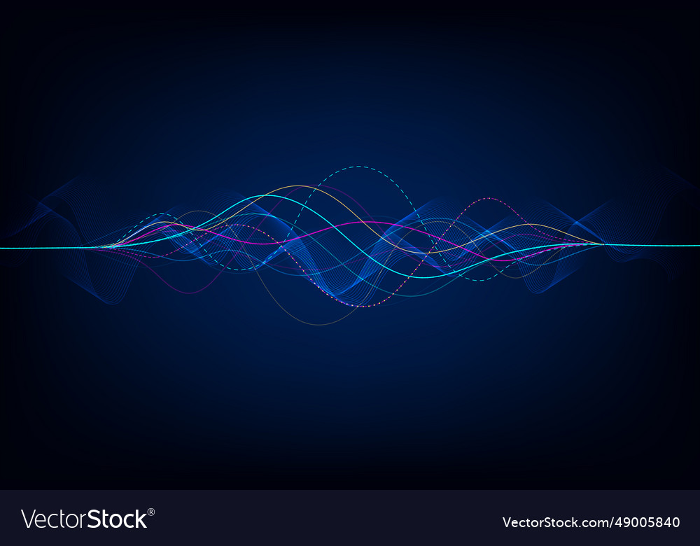 Wave lines flowing dynamic artificial Vector Image Wave lines flowing dynamic artificial