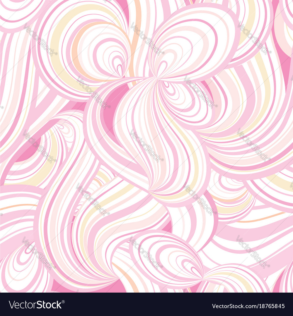 Abstract wave line and loops seamless pattern