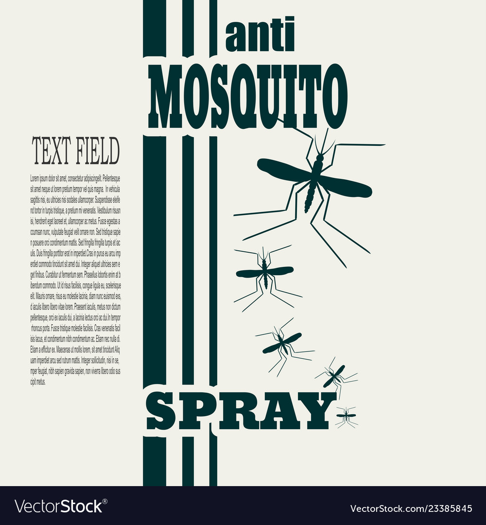 Anti-mosquito spray label