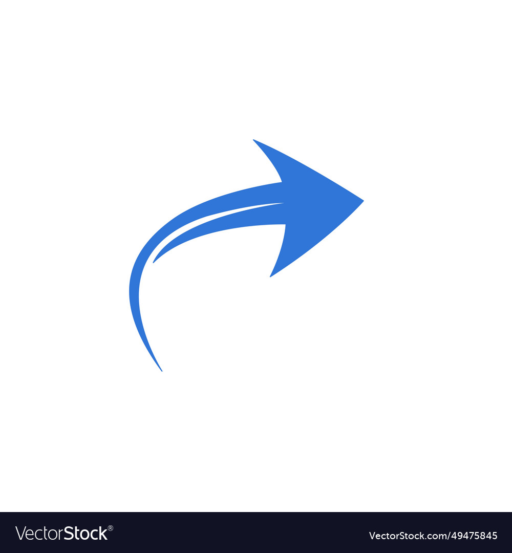 Blue Right Arrow Image Royalty Free Vector Image