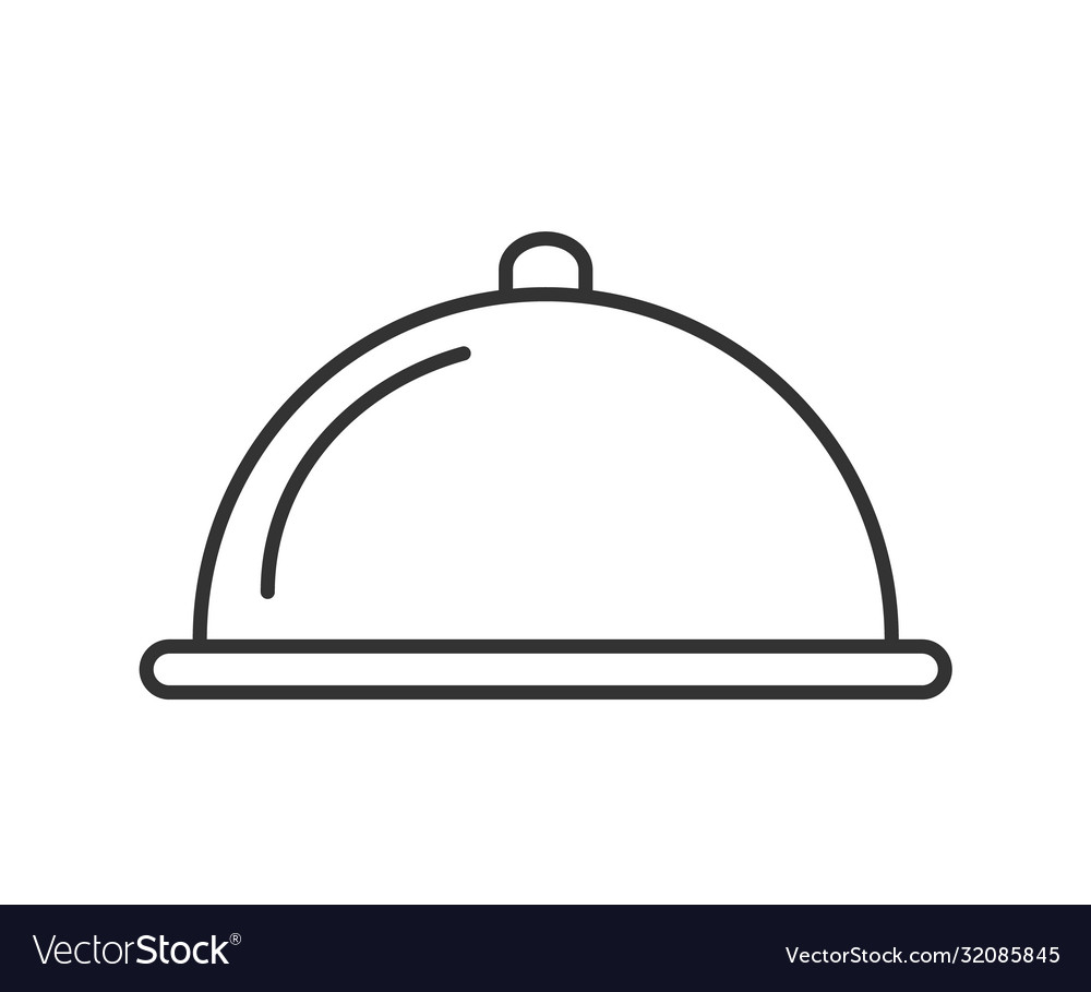 Cloche or marmite simple icon contour Royalty Free Vector