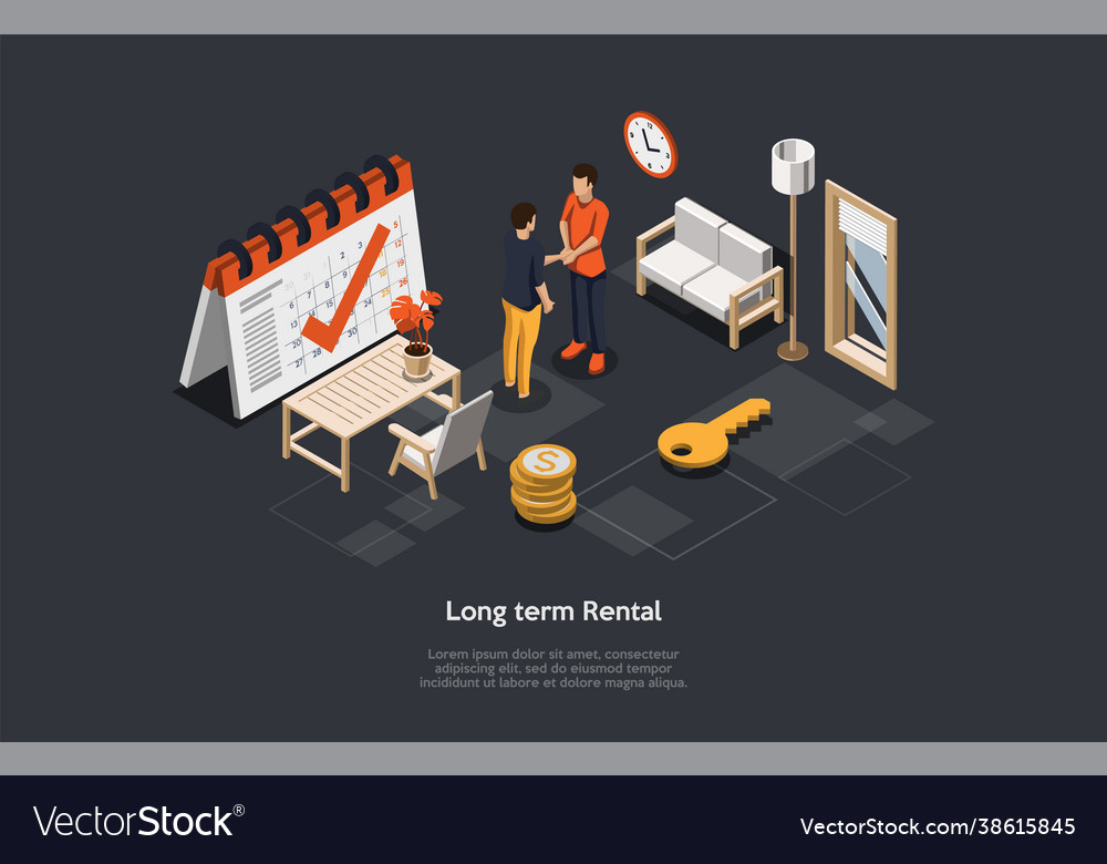 Conceptual with text isometric vector image Conceptual with text isometric