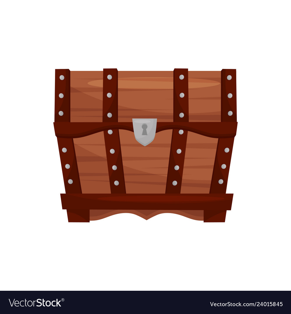 Flat Icon Of Antique Wooden Chest With Royalty Free Vector Flat Icon Of Antique Wooden Chest With