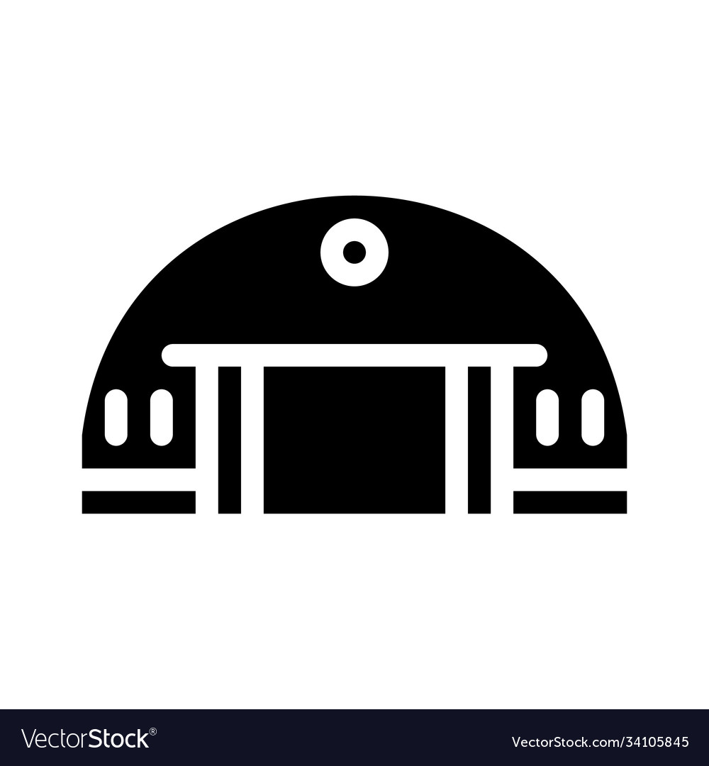 Hangar building glyph icon black