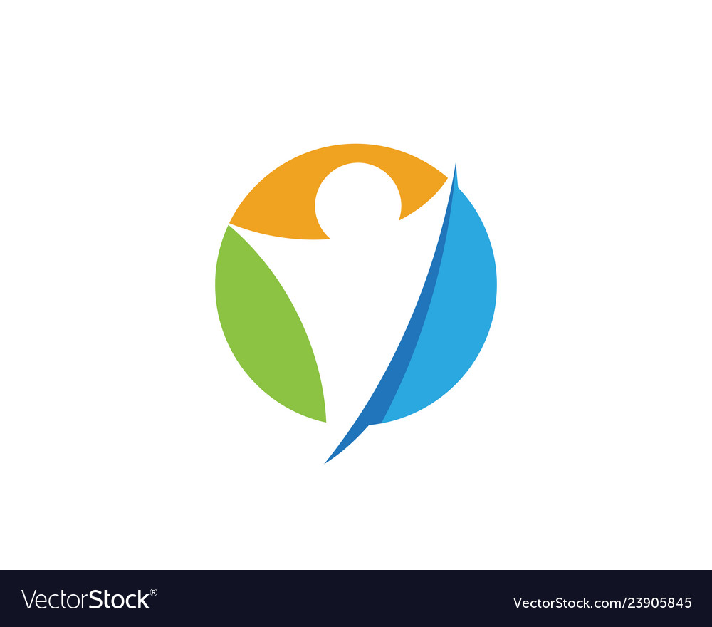 Human character logo sign