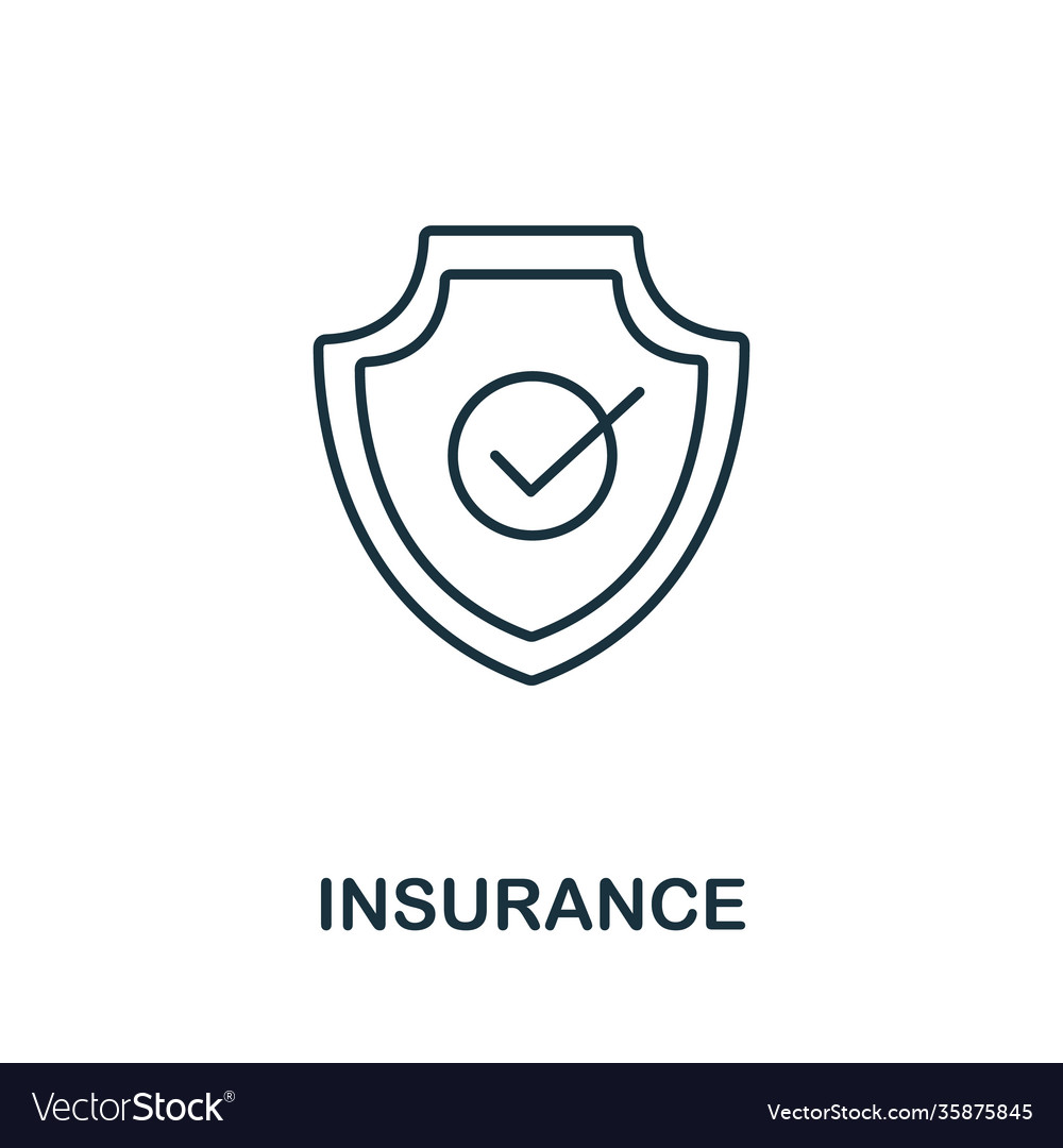 Insurance icon from collection simple Royalty Free Vector