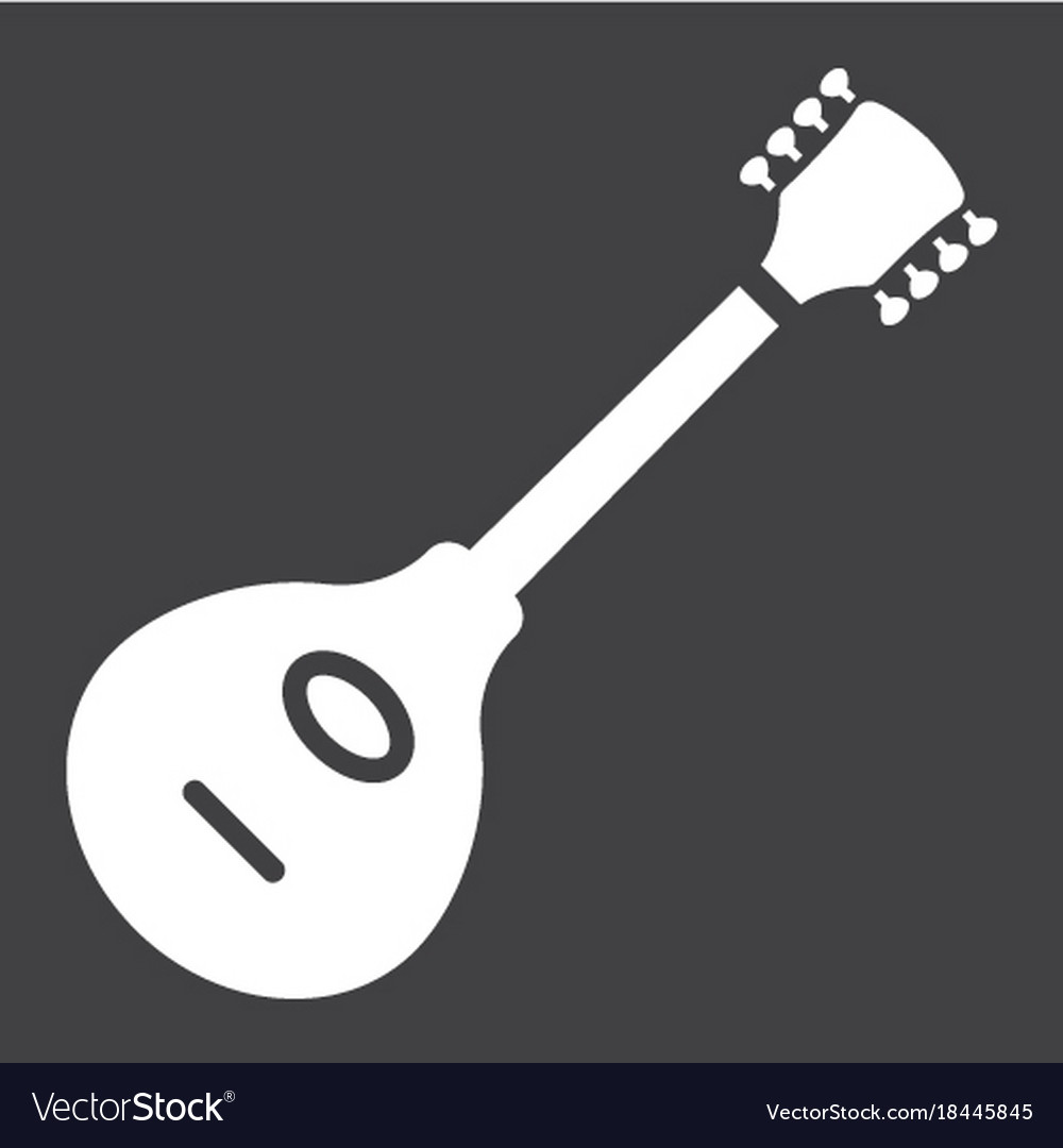 Mandolin glyph icon music and instrument