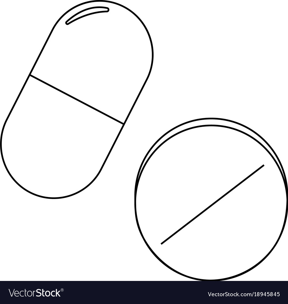 Medical outline symbol Royalty Free Vector Image