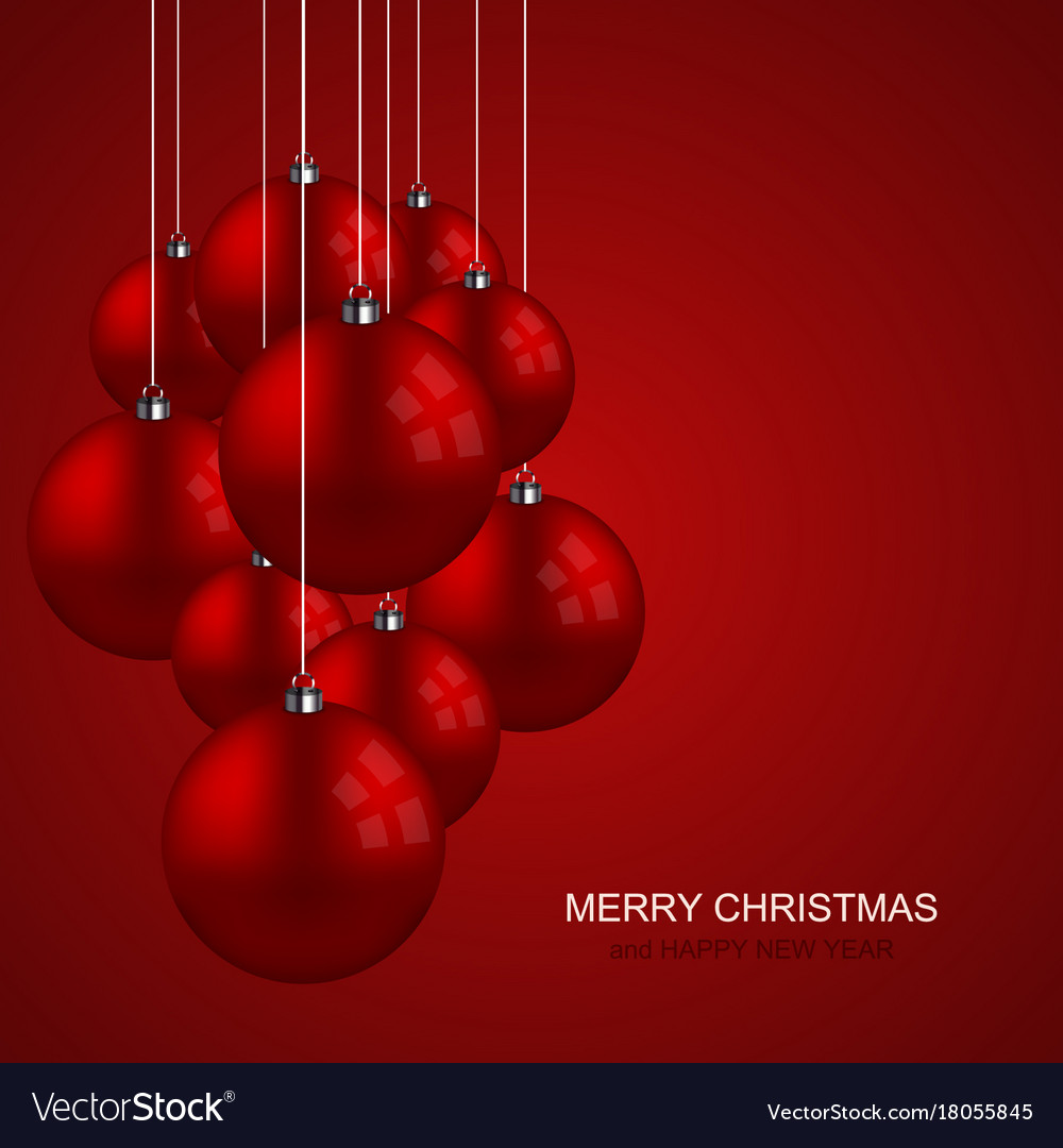 Modern christmas balls creative background