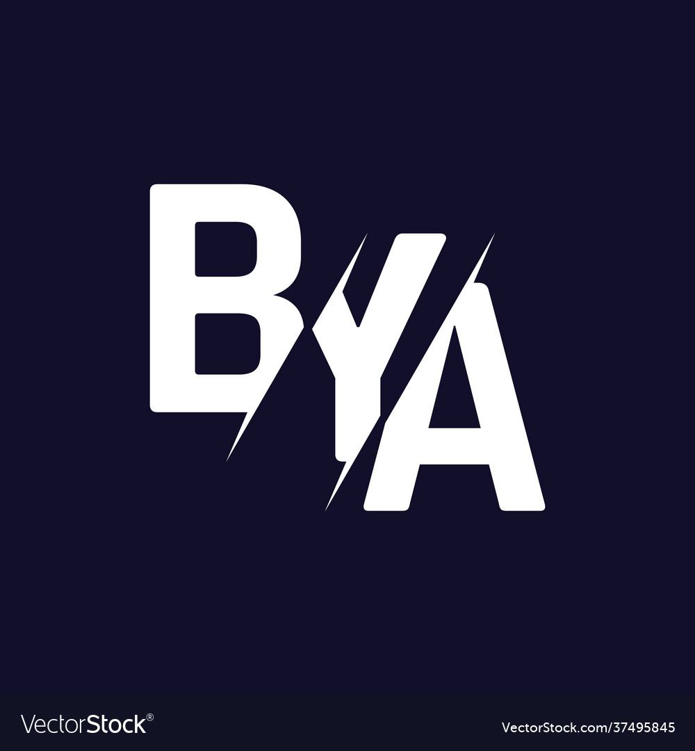 Monogram letters initial logo design bya