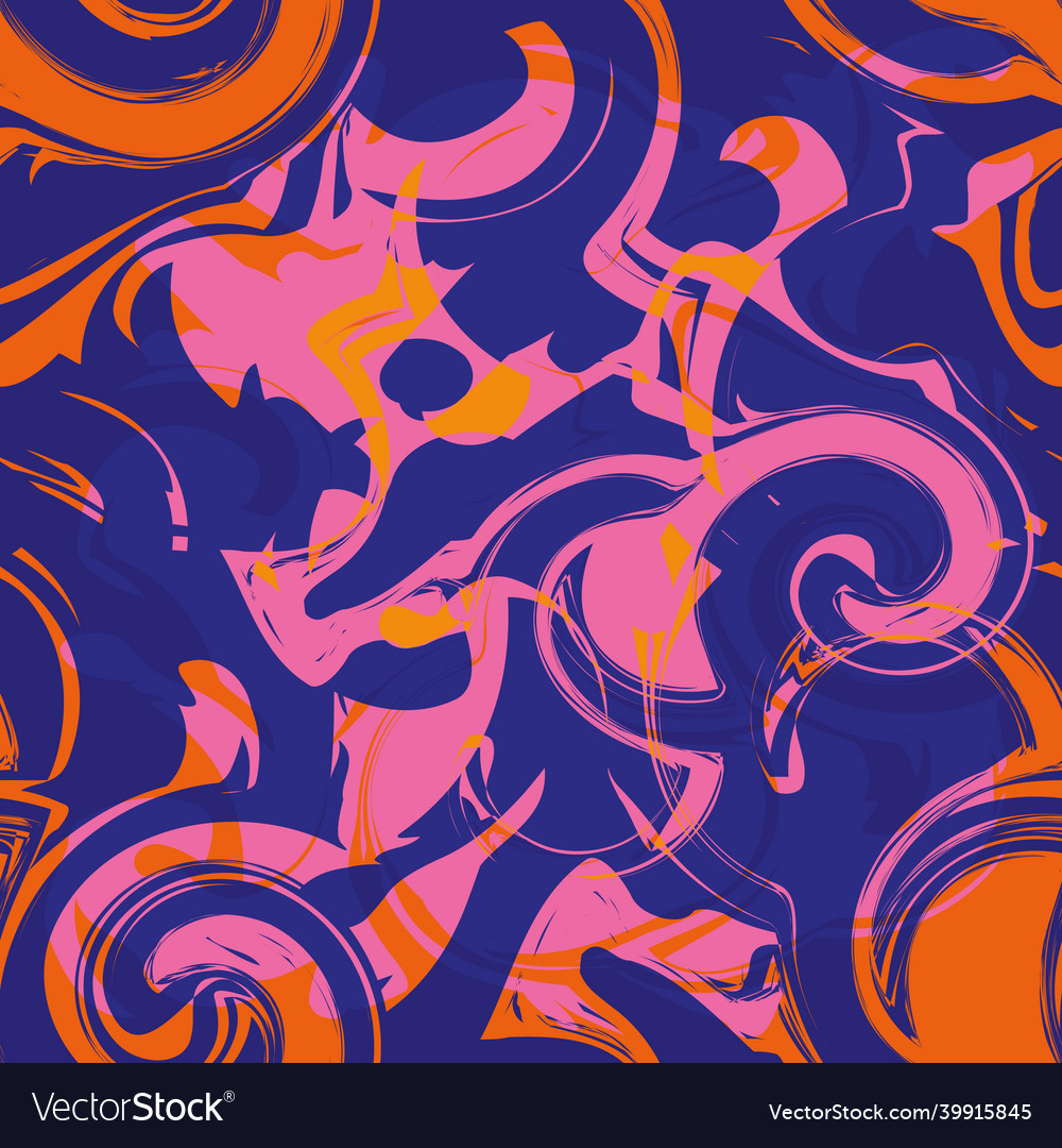 Neon marbling seamless pattern background