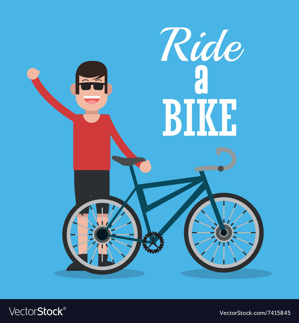 Ride a bike design Royalty Free Vector Image - VectorStock