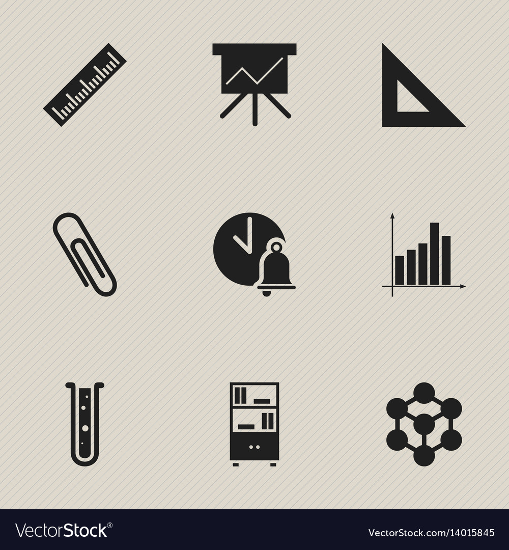 Set of 9 editable science icons includes symbols