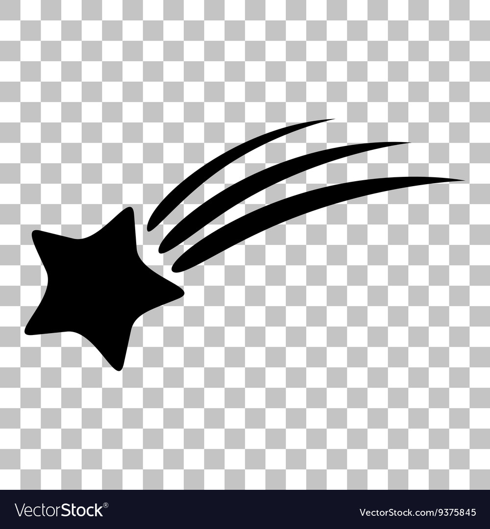 Download Shooting star sign flat style black icon on Vector Image