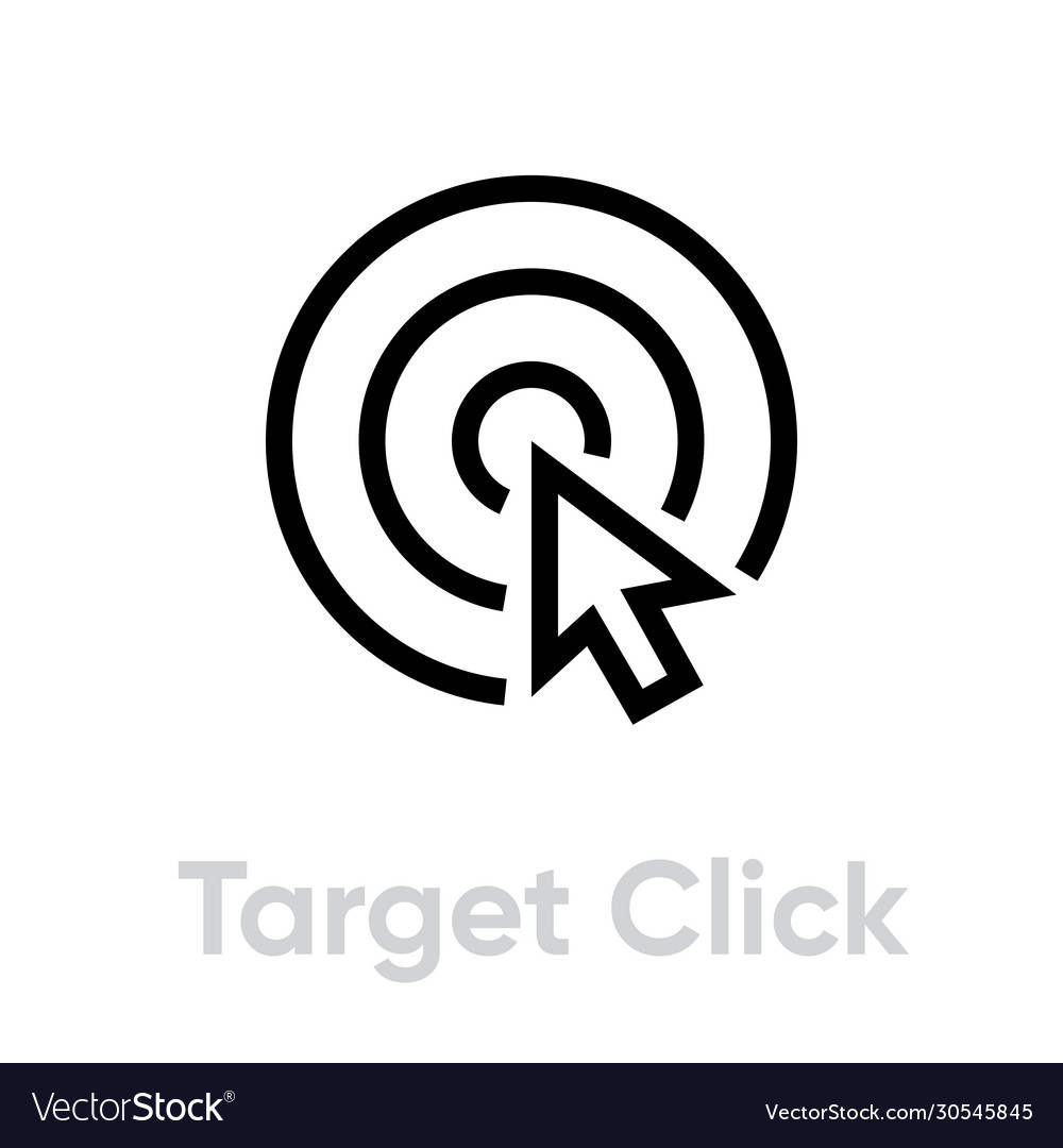 Target click icon editable line