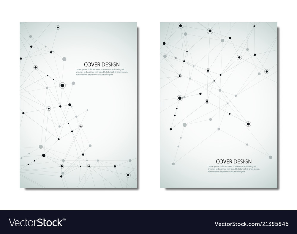 Technology and science brochure or cover Vector Image