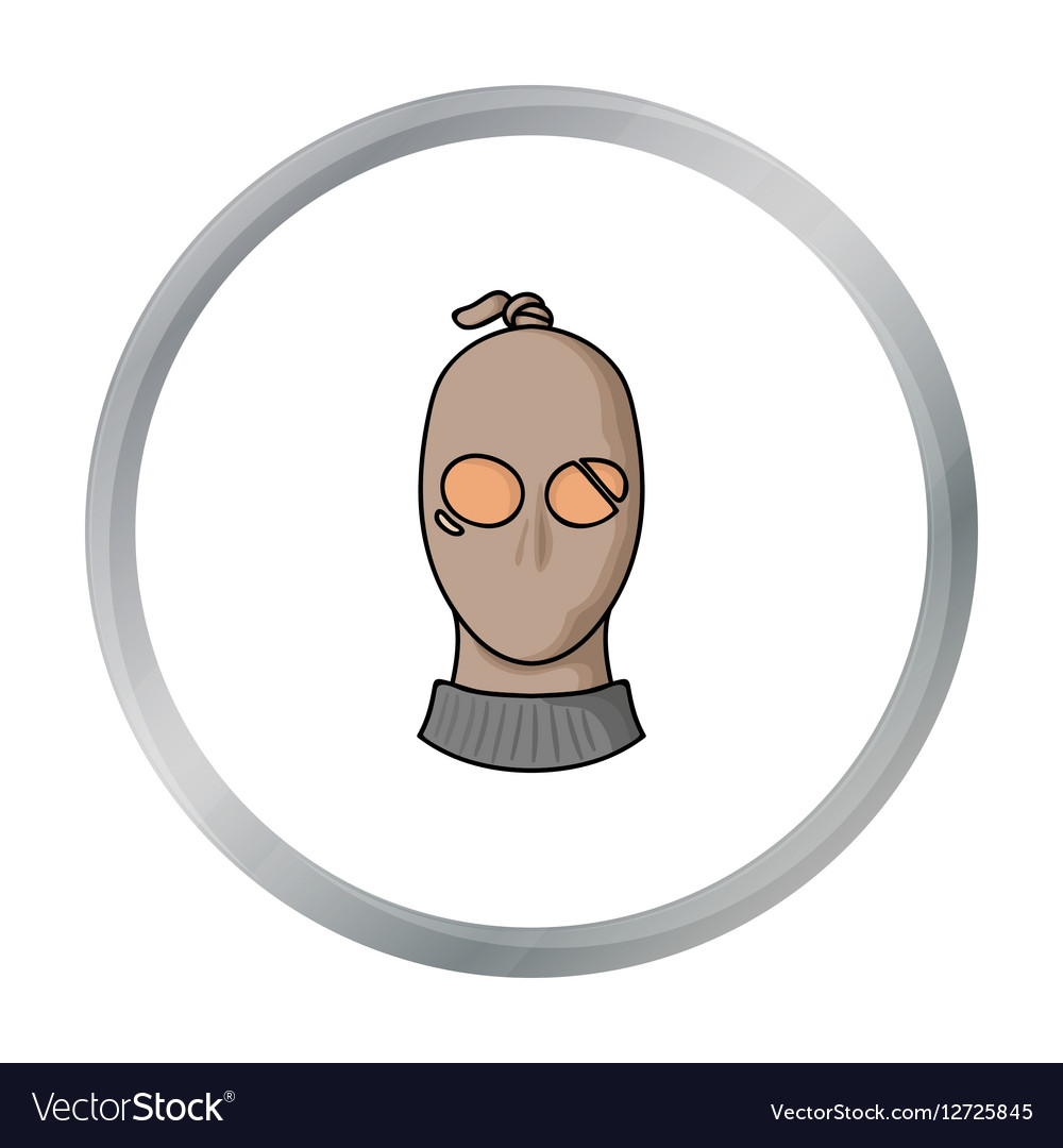 Thief icon in cartoon style isolated on white