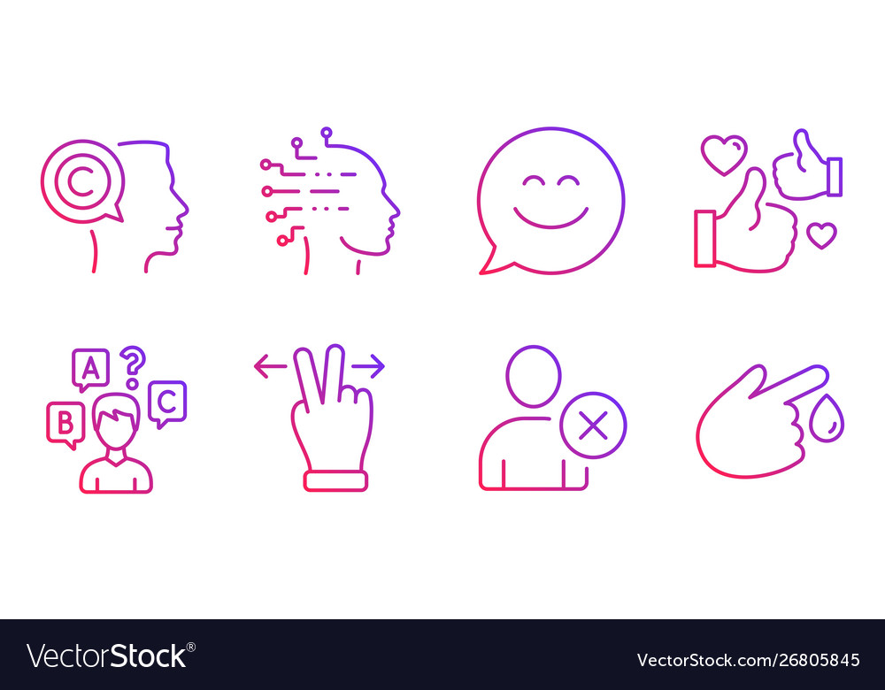 Touchscreen gesture quiz test and artificial vector image Touchscreen gesture quiz test and artificial