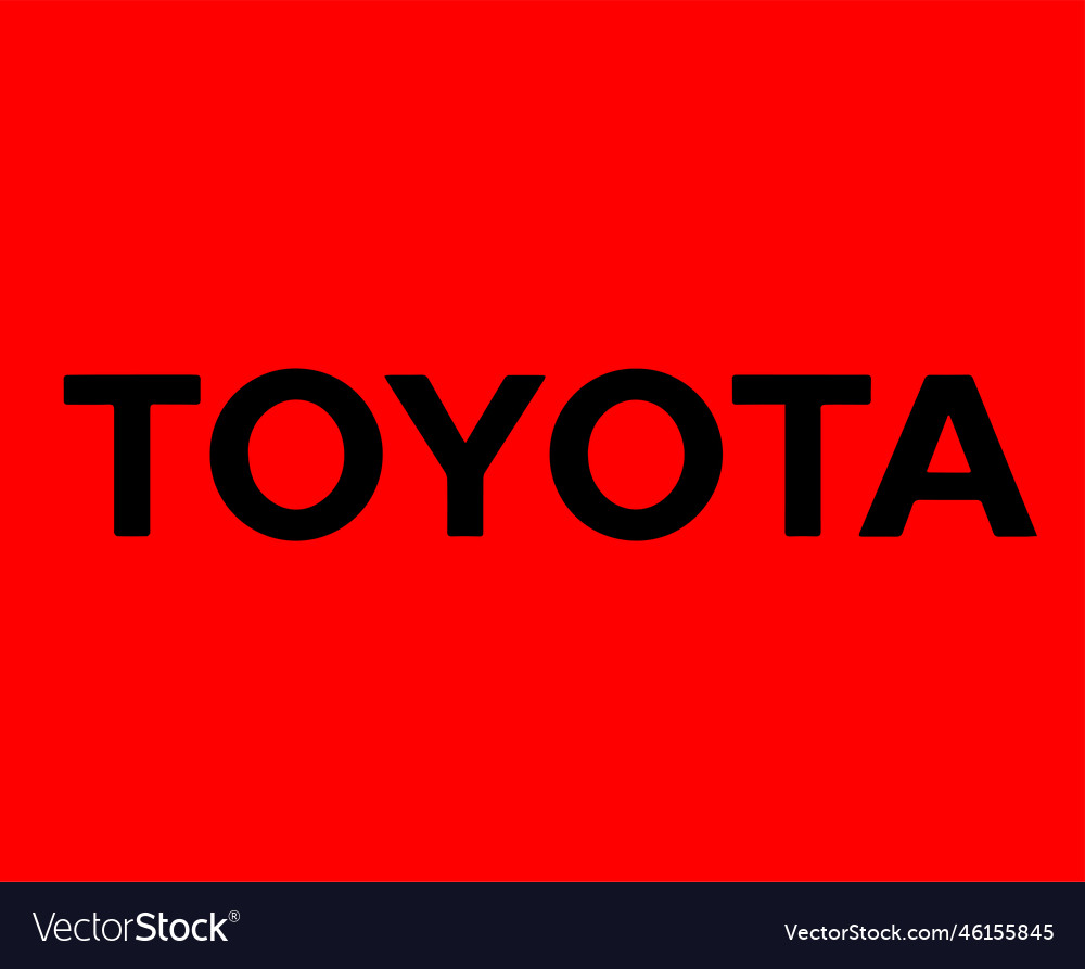 Toyota brand logo car symbol name red and black