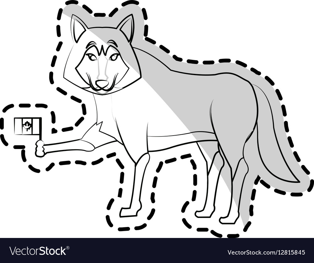 Wolf cartoon icon