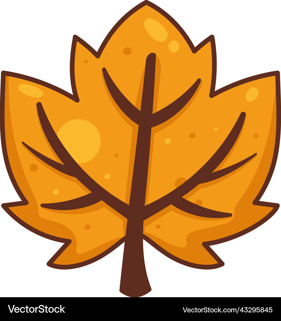 Yellow maple leaf Royalty Free Vector Image - VectorStock