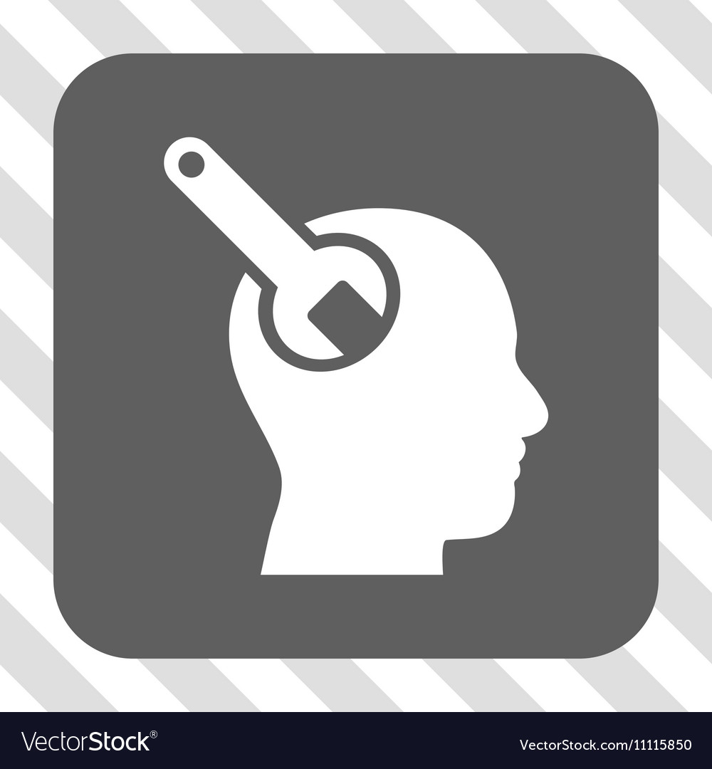 Brain tool rounded square button