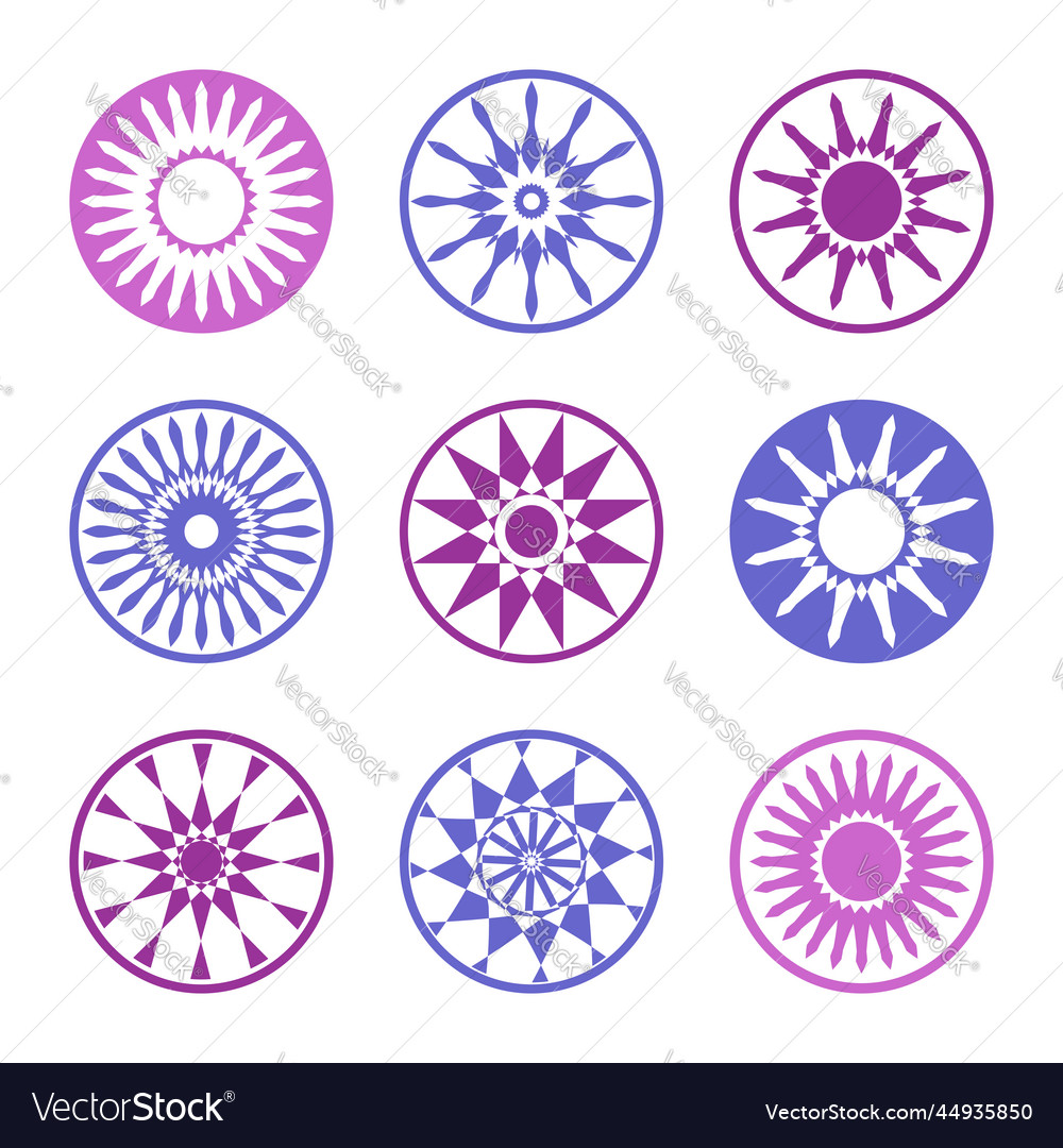 Circle design elements vector image Circle design elements