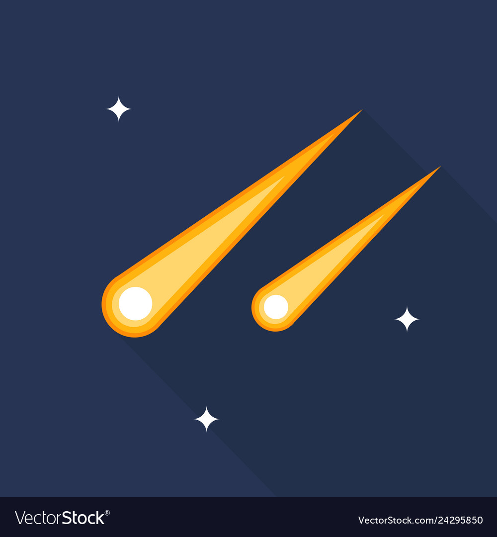 Comet icon set great flat icons with style Vector Image