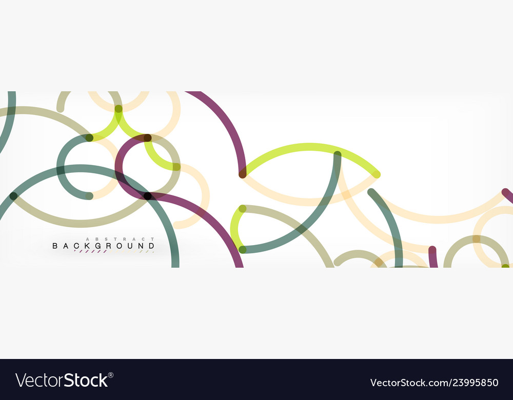 Curly lines abstract background color overlapping