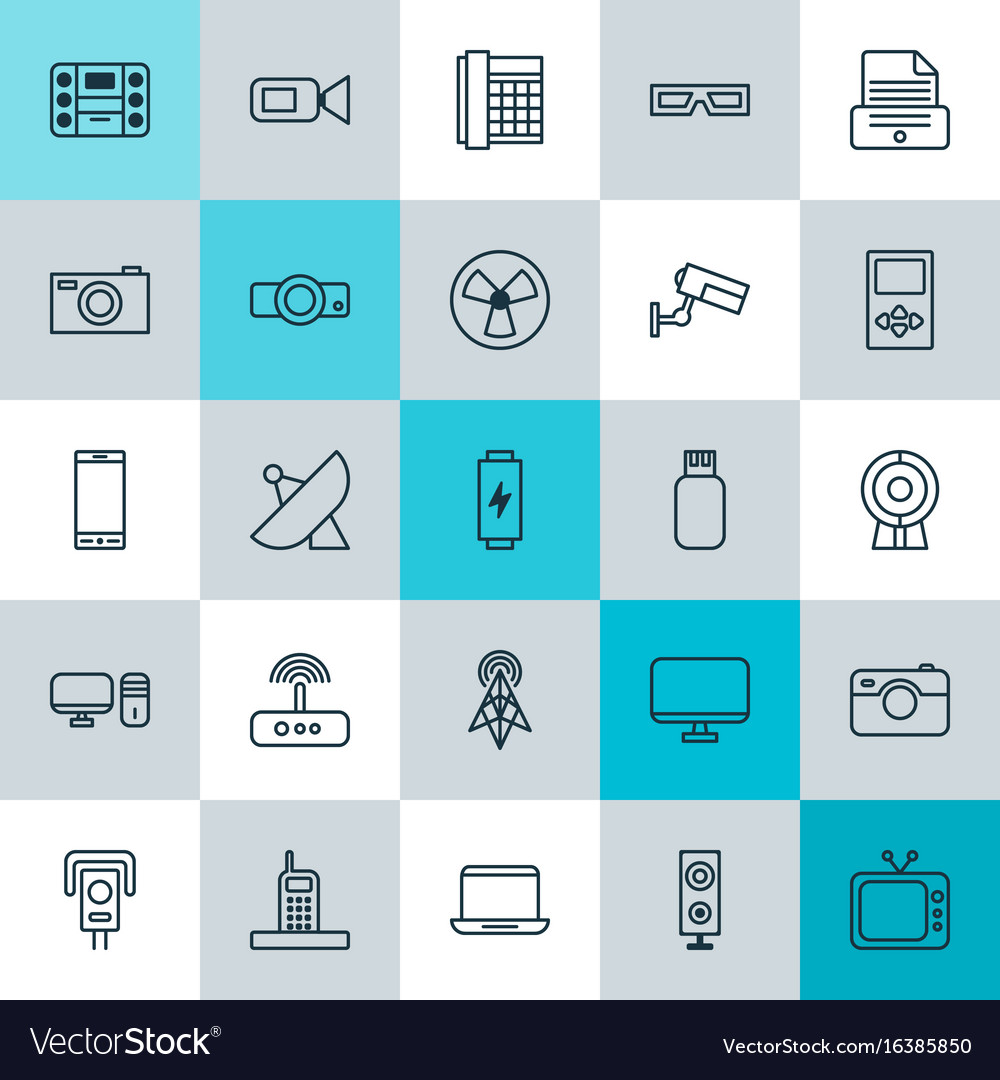 Device icons set collection of personal computer