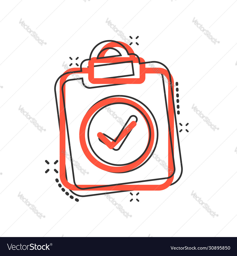 Document checkbox icon in comic style test