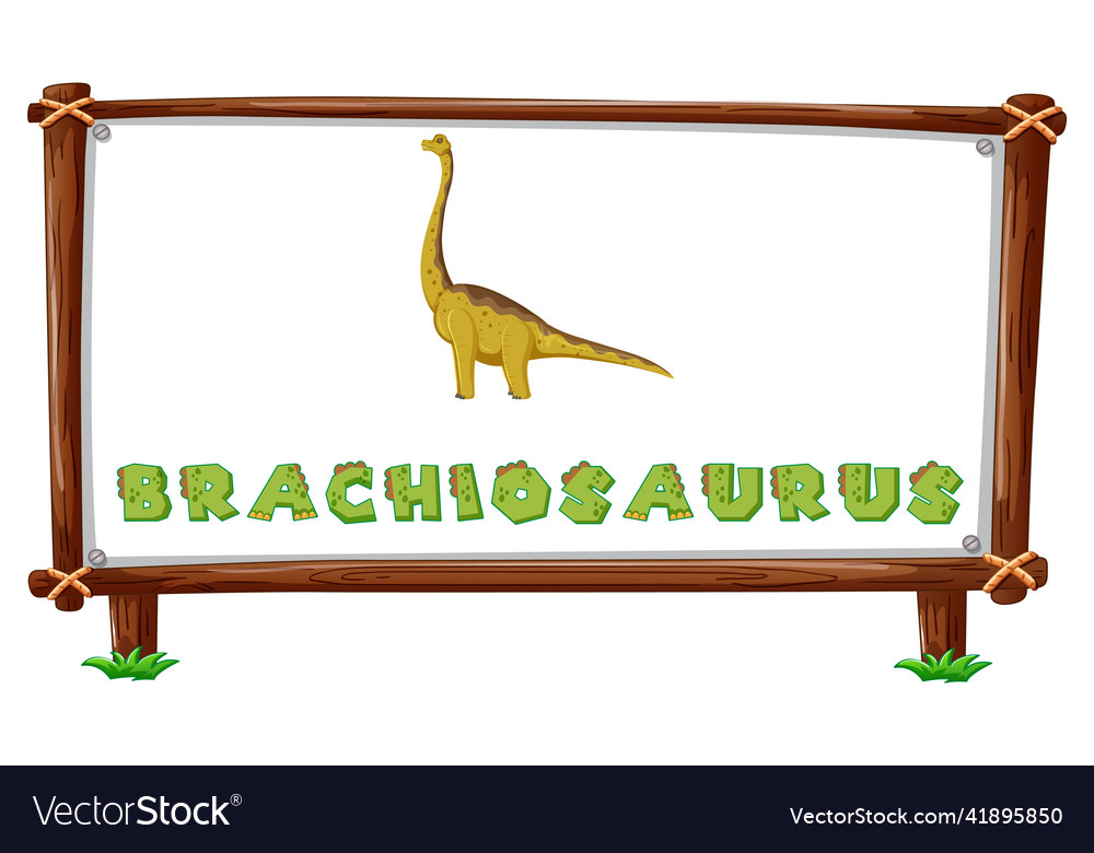 Frame template with dinosaurs and text