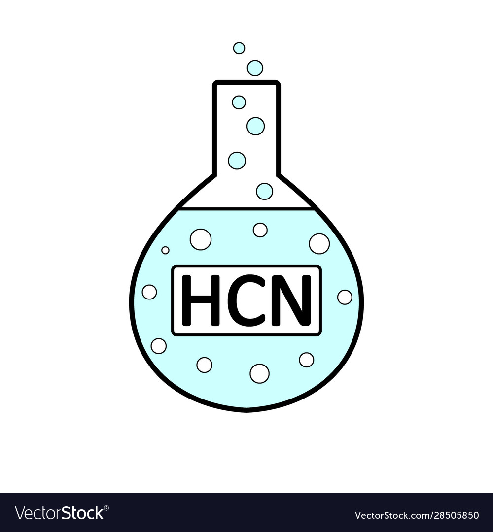 Laboratory glass with hydrocyanic acid