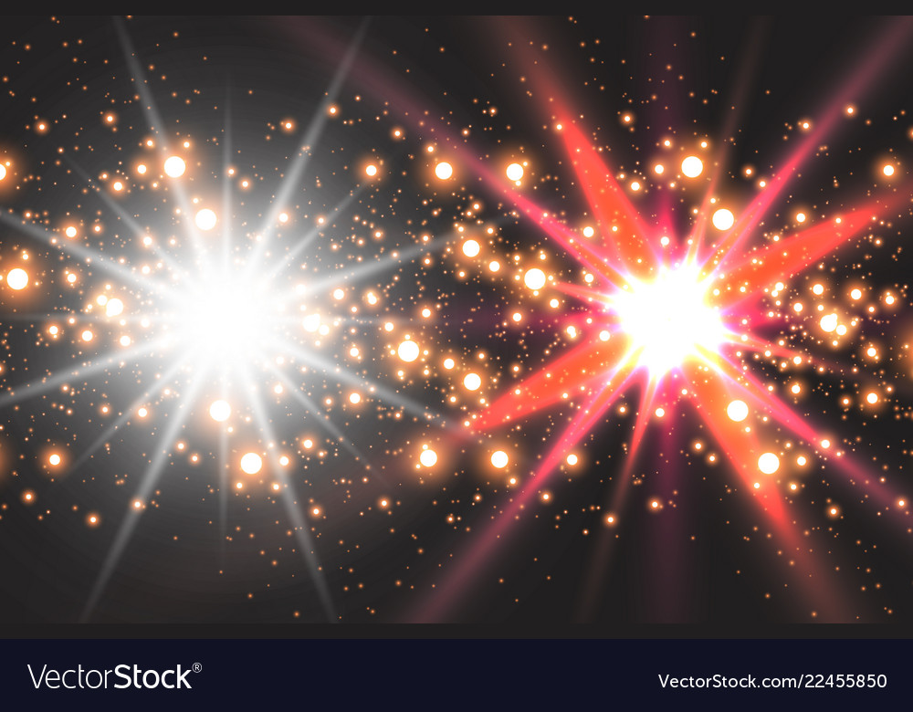 Light effect glow star flashed sequins