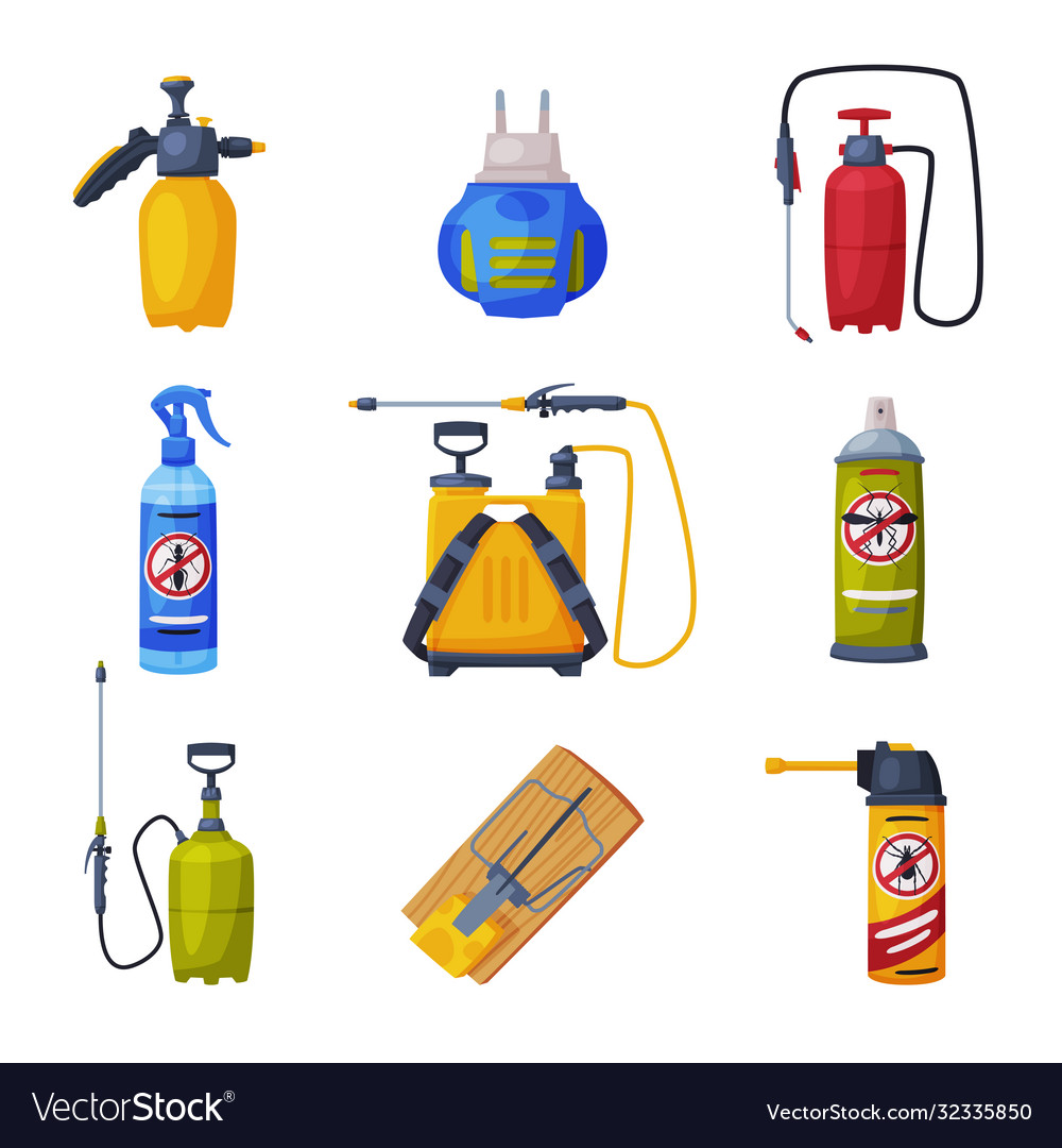 Pest control service equipment set detecting Vector Image