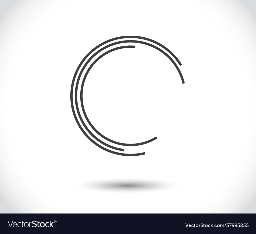 Abstract lines in circle form design element vector image Abstract lines in circle form design element