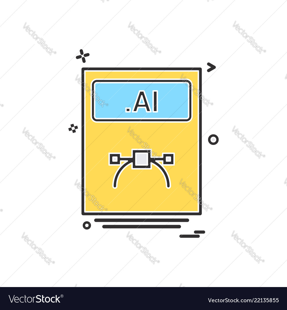 File files ai icon design vector image File files ai icon design
