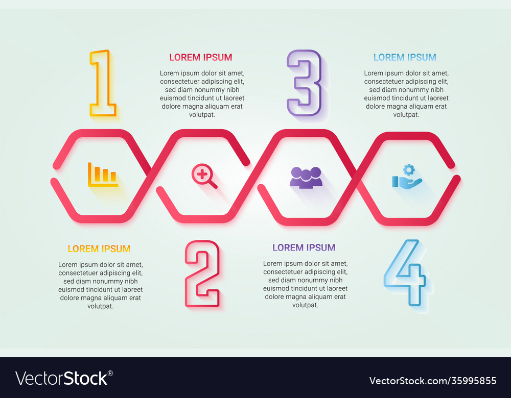 Infographic workflow process chart template