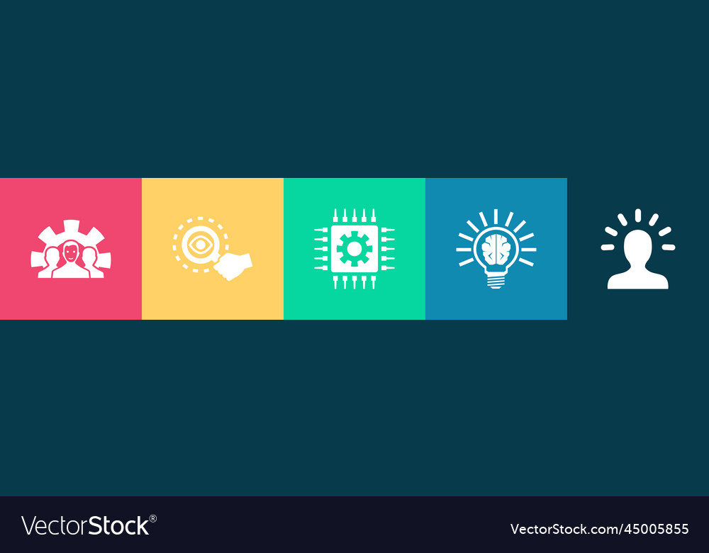 Innovation icons infographic design template Vector Image