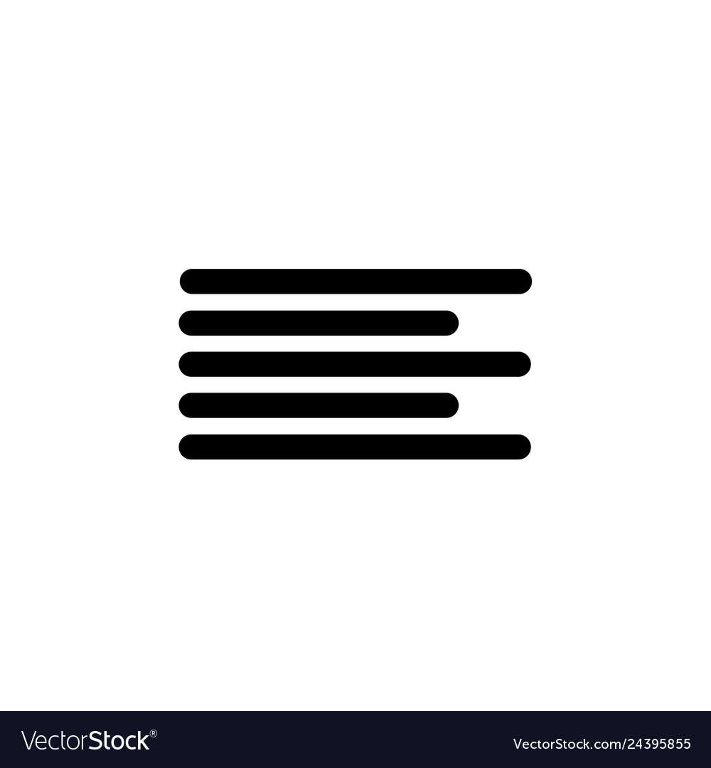 Left align icon vector image Left align icon