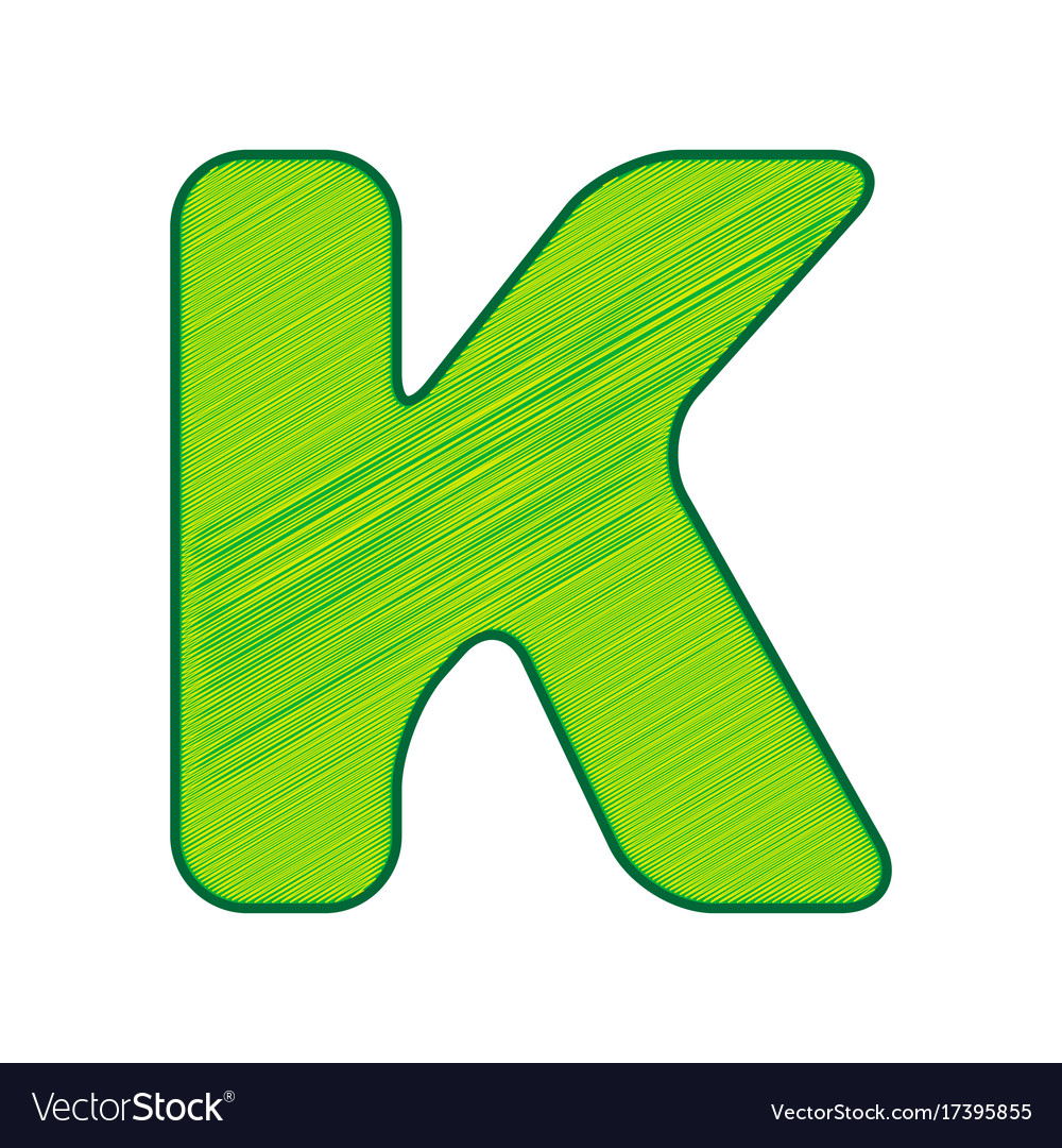 Letter k sign design template element Royalty Free Vector