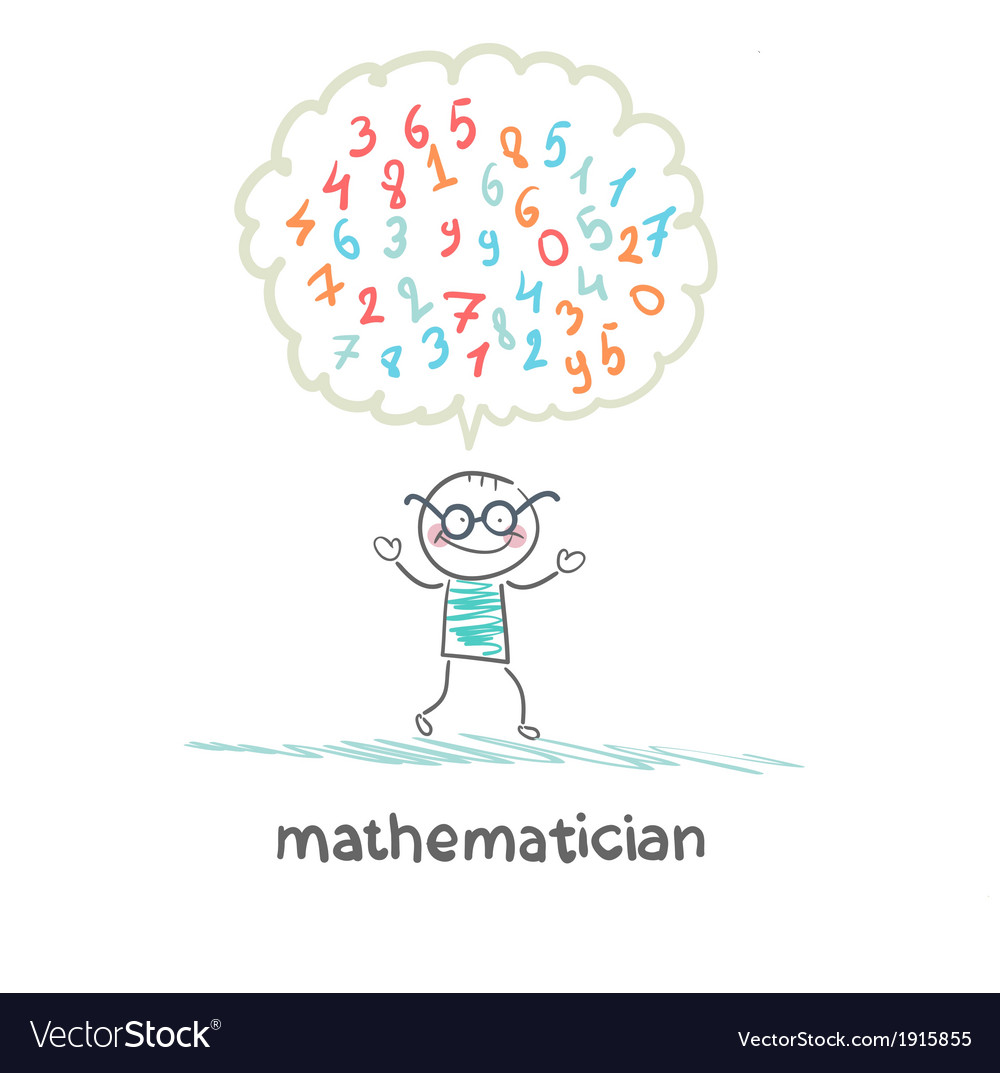 Mathematician thinks about numbers